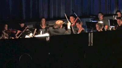 Brian Onderdonk and the Center Stage Orchestra at the premiere of "Marie's Orchard."